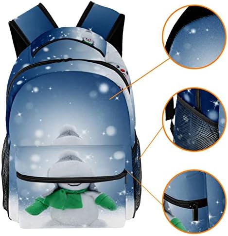 תרמיל בית ספר אדמיון תרמיל הדפסת איש שלג כוכב כחול לילדות-בנים תיקי ספרים יסודיים בחטיבת הביניים תיקי יום מזדמנים 11.5 על