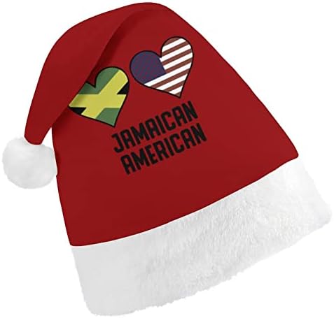 ג ' מייקה אמריקאי לב דגלי חג המולד כובע אישית סנטה כובע מצחיק חג המולד קישוטים
