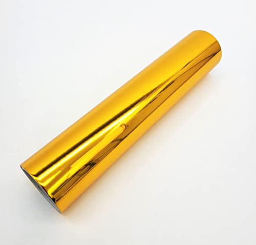 דבק זהב ויניל קבוע, 12 x 18ft - סרט מדבקה קבוע למכונת Cricut ו- Silhouette Cameo