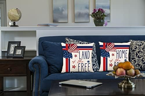 לינזים יום עצמאות שמח אמריקאי אמריקאי רביעי ביולי מתנות לעיצוב כריות כרית כיסוי כרית כיסוי כרית דקורטיבית לחדרי שינה לרכב ספה