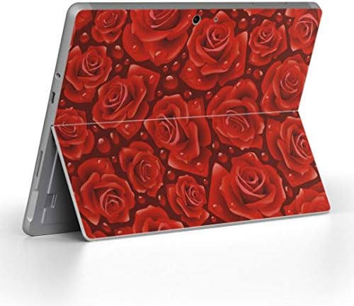 כיסוי מדבקות Igsticker עבור Microsoft Surface Go/Go 2 אולטרה דק מגן מדבקת גוף עורות 007621 דפוס קמח פרחים אדום אדום