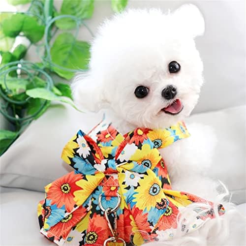 חיות מחמד שמלת פרחוני חצאית קיץ שמלת כלב בגדי גור בגדים עם חגורות