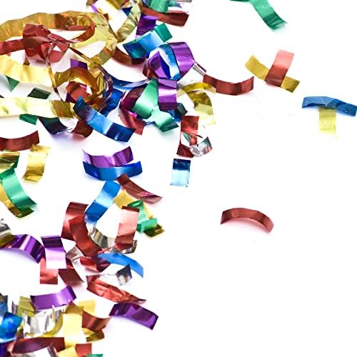 תיק קונפטי מטאלי גדול-ג 'מבו מיילר קשת נייר קונפטי מושלם לשנה החדשה, מסיבות הפתעה, ימי הולדת, צילומים, אירוסים