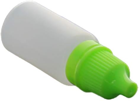לבן שקוף טפטפת בקבוק 10 מיליליטר קטן פה זרוק בקבוקים ריק סחיט עין נוזל טפטפת בקבוק ירוק כובע 50 יחידות