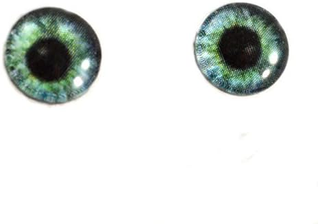 10 ממ עיני זכוכית ירוקה של 10 ממ פנטזיה Steampunk Cabochon
