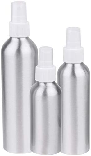 OITTO - 3 יחידות ריסוס ערפל בקבוקי מתכת איפור ריק מיכלים מכולים מרסס בקבוק נוזלים קוסמטיקה 120 מל 150 מל 250 מל לבן