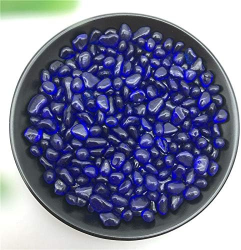 306 50 גרם 7-10 ממ קובלט כחול חצץ צבעוני זיגוג קריסטל בודהה אקווריום אבן דקור אבנים ומינרלים קריסטל