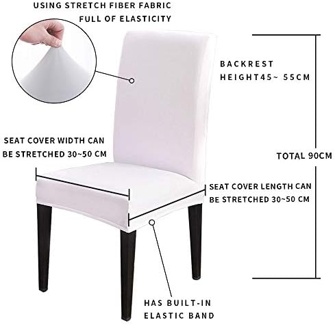 כיסא כיסא מכסה כיסא חדר אוכל כיסויים סט של 4 פרחי לבנדר סגולים מכסים כיסא מטבח רך וניתן לכביסה מגן מושב כיסא מצויד עם תחתית