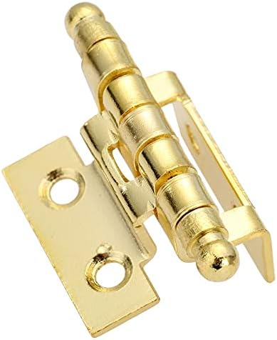 Sdewfg 2 pcs ריהוט זהב צירים דקורטיביים ארון דלת דלת דלתות מנגן ציר 8 חורים עיצוב לקופסת תכשיטים מעץ וינטג '40 ממ