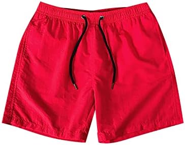 גברים ספורט מכנסיים מקרית קלאסי כושר שרוך קיץ חוף מכנסיים קצרים עם אלסטי מותניים וכיסים מכנסיים קצרים