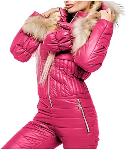 פאפן גבירותיי רומפר עבה סנובורד ספורט נשים חיצוני אופנה חליפת סקי רוכסן חליפת סקי פטיט בתוספת גודל סרבלי עבור נשים