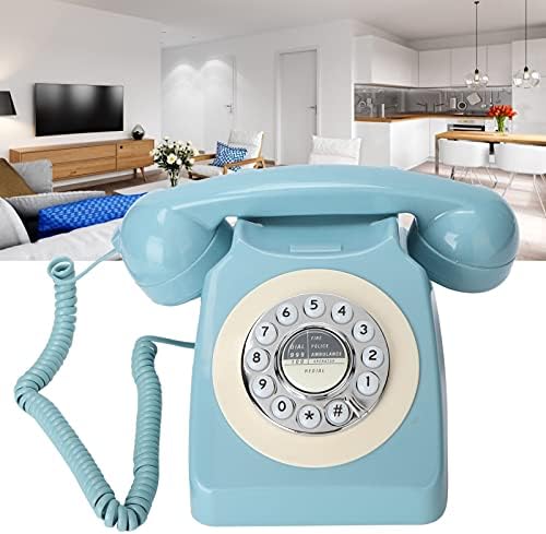 CT -8019 טלפון קווי רטרו, עיצוב רוטרי קלאסי טלפון שולחני קבוע מיושן לבית ולמשרד