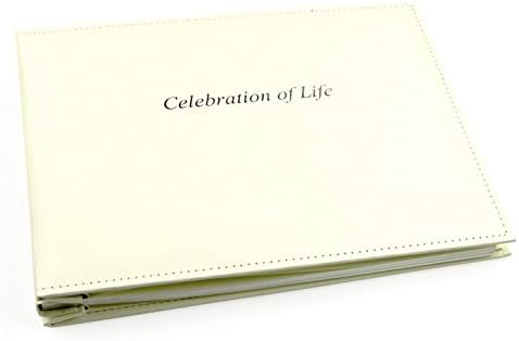 אספוסטי חגיגת החיים הלוויות ספר אורחים - פורמט דף עלה רופף-מצגת בארגזים-לבן-גודל: 10.5 איקס 7.6