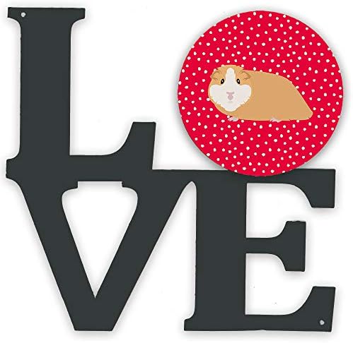 אוצרות קרולין5427וולב אמריקאי גינאה חזיר אהבה מתכת קיר יצירות אמנות אהבה, אדום,