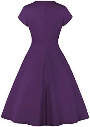נוקמופו שמלה רשמית אופנה בריטית פנה צווארון משובץ הדפסת שרוול קצר שמלה ברכיים שמלות רשמיות