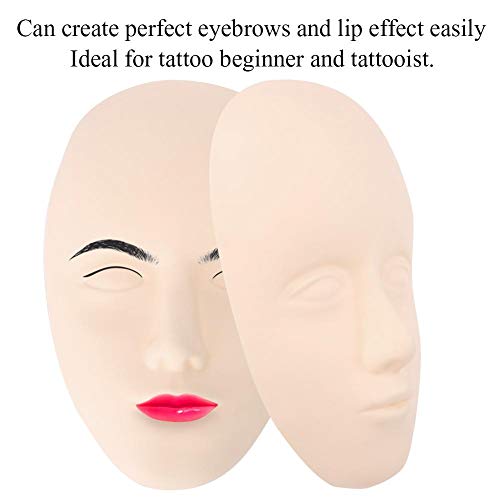 עור איפור קבוע 5 ד' , 5 ד ' פנים ראש קעקוע עיסוק מיקרובליידינג גבות שפתיים אימון סיליקון מזויף עור ערכות