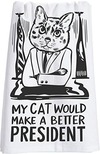 פרימיטיבים מאת מגבת הכלים של קתי חחח, 28 x 28, חתול