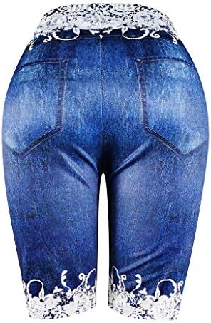 נשים קיץ ג'ינס מזדמן מכנסי נשים פלוס פלוס גודל פרפר רזה הדפסת ג'יז'ינג מזדמן ג'ינס ג'ינס ג'ינס מכנסיים קצרים