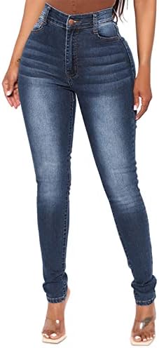 Aduwoan נשים פלוס גודל מפותלות בגודל אמצע הגובה ג'ינס ג'ינס ג'ינס