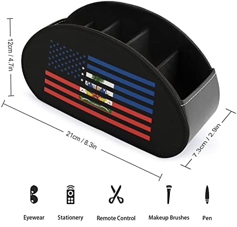 הדגל האמריקני של האיטי מחזיק בשלט רחוק מודרני עם 5 תאים מארגן אחסון שולחן ארגון משרדי מוטי-פונקציונלי