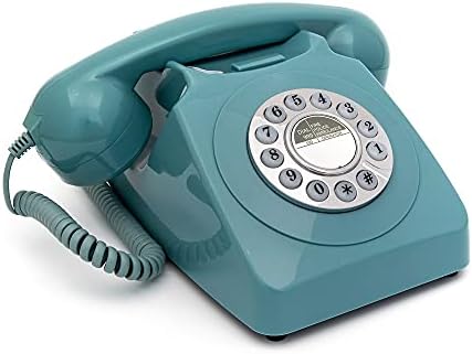 GPO רטרו gpo746dpbbl 746 כפתור שולחן עבודה טלפון - כחול