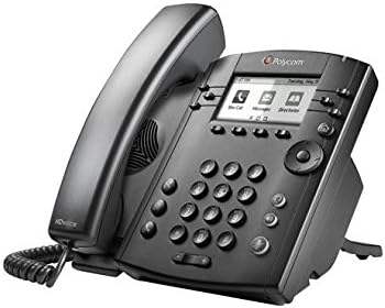 Polycom VVX 301 מערכת טלפון של מדיה עסקית כיתות - 6 Line Poe - 2200-48300-025 - מתאם AC