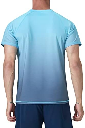 חולצות שחייה לגברים שרוול קצר מהיר יבש upf 50+ הגנה מפני השמש הפריחה שומר חוף דיג חולצות טיג