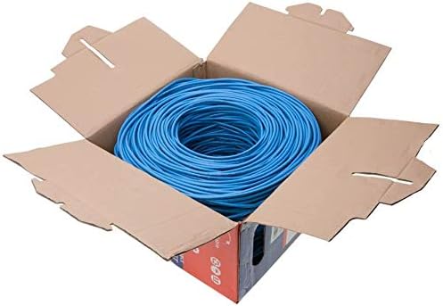 כבלים ישיר באינטרנט מליאה חתול 6 1000 רגל כבל כחול מוצק 23 אוג בתפזורת תיבת רשת חוט