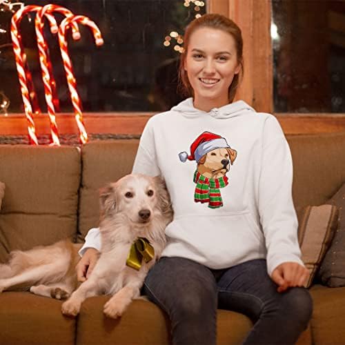 סווטשירט עם כלב חג המולד - קפוצ'ון פנים לכלב - קפוצ'ון עיצוב מגניב
