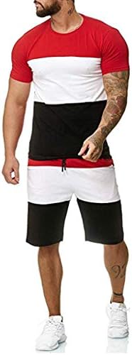 תלבושות של גברים F_GOTAL 2 חלקים אופנה קיץ שרוול קצר ומכנסיים מכנסיים קצרים מדפיס דפיס רופף רופף אימונית מזדמנת