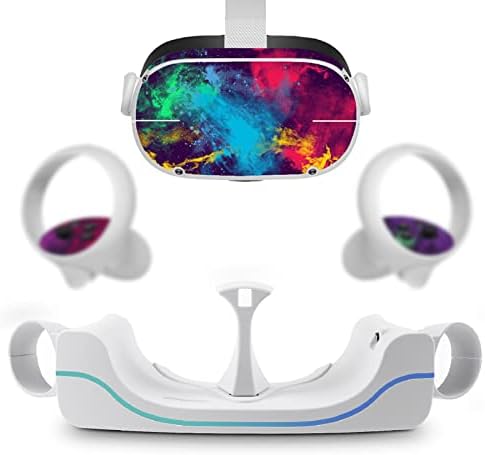 Zybergears VR טעינה עגינה עבור Meta Quest 2, טעינה עמדת Oculus Quest 2 אביזרים, תחנת מטען אוזניות קיר VR