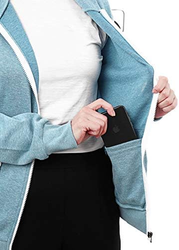 גבעון בסיסי קל רוכסן הסווטשרט ארוך שרוול דק מעיל לנשים עם בתוספת גודל