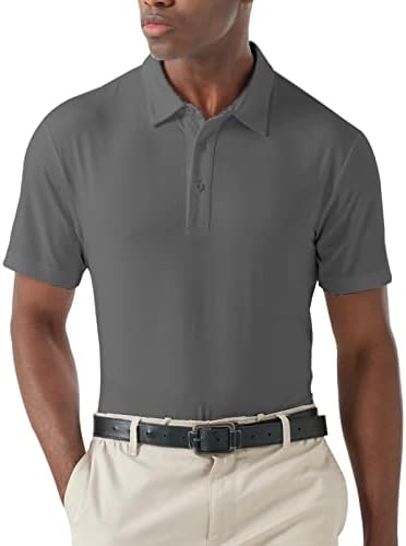 חולצת פולו לגברים שרוול קצר לחות לחות מהירה חולצת גולף יבשה מהירה ביצועים קלים חולצה חיצונית חולצה