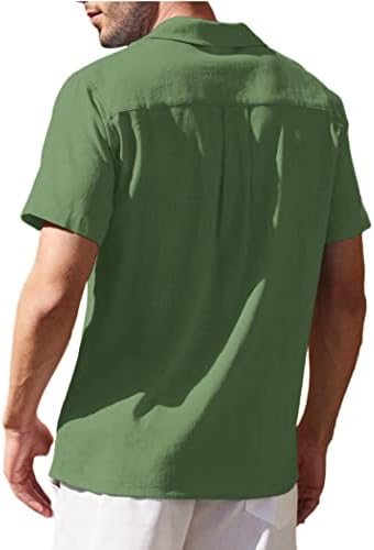 קופנדי גברים של פשתן חולצות מקרית קובני גואיאברה חולצה קצר שרוול חוף חולצות
