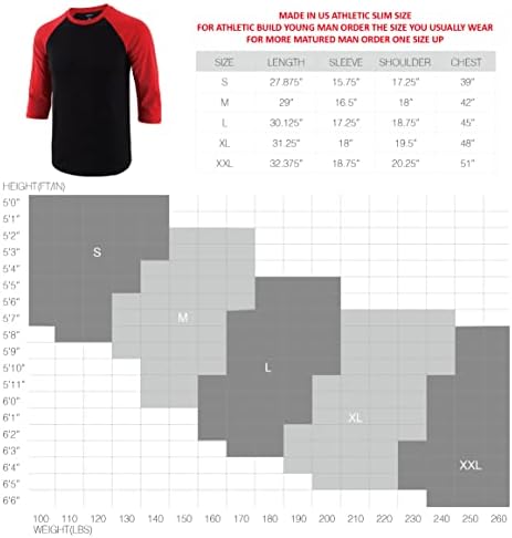 וטמין גברים מזדמנים קלאסיים בכושר דק 3/4 שרוול ראגלן אימון ריצת בייסבול חולצות אקטיביות
