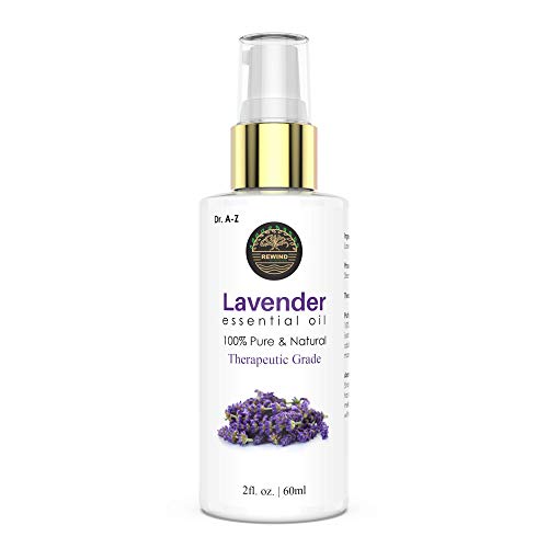 שמן אתרי Lavender 2oz - כיתה טיפולית טהורה - קידום ארומתרפיה, למפזר ושימוש מקומי, משאבת ריסוס, ללא בלגן