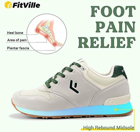 נעלי נעלי ספורט קלאסיות רחבות של Fitville, נעלי ריצה רחבות במיוחד, מאמני צלב נושמים קלים לרגליים שטוחות להקלה על