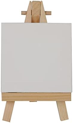 זינגרטס מיני קנבס עם סט כן ציור, חבילה של 14,4 אינץ 'על 4 אינץ' מיני קנבס לוחות, 14 יחידות 5 מיני כן ציור ו-2