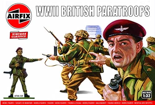 קלאסיקות וינטג ' של איירפיקס מלחמת העולם השנייה צנחנים בריטיים 1: 32 דיורמה צבאית של מלחמת העולם השנייה דמויות