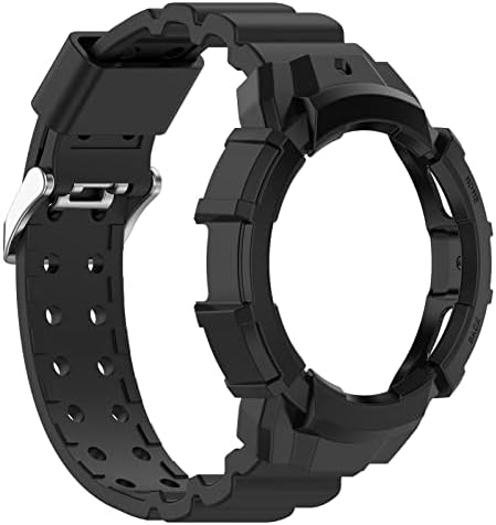 Lokeke for Samsung Galaxy Watch 5 כיסוי מארז מגן, מעטפת כיסוי מגן על מחשב עם רצועת שעון שורש כף היד החלפת סיליקון