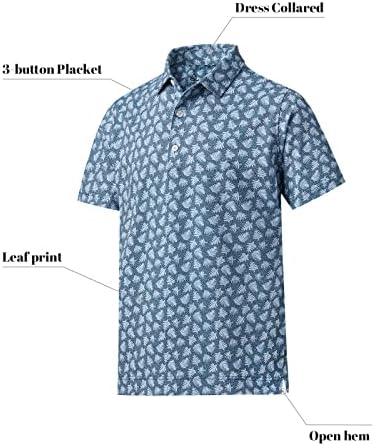 Deolax Mens Polo חולצות לחות פיתול יבש בכושר ביצועים חולצה גולף
