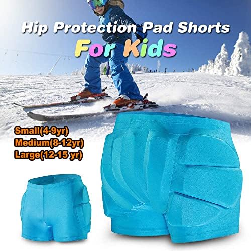 מכנסי רפידה של רנדדר ילדים קצרים להחלקה על הוקי סקי סנובורד, מכנסי עצם זנב של עצם הזנב המגינה על ילד נוער לילד נוער