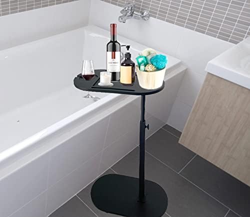 אפשרויות מתנה לגובה מתכווננות שולחן שולחן אמבטיה מתכווננת, מגש אמבטיה בודד לגיבוי אמבטיות, שולחנות צד אמבטיה, מדפי