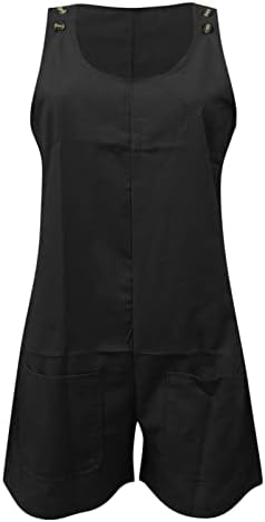 נשים של אופנה קצר חליפת שרוולים ללא שרוולים בתוספת גודל בגד גוף נשים כפתור מכנסיים קצרים חליפות עם פוקקט רומפר
