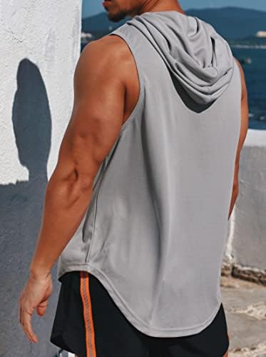 גברים של סלעית גופייה מהיר יבש שרירים כושר חולצות אימון שרוולים הסווטשרט