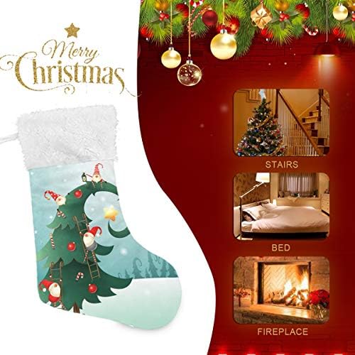 עץ חג המולד Pimilagu מעוטר בגמדים סקנדינביים גרבי חג המולד 1 חבילה 17.7 , גרביים תלויים לקישוט חג המולד