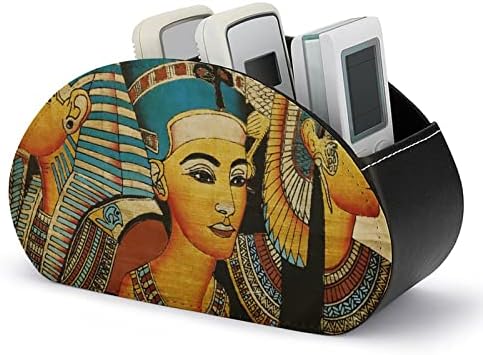 רטרו עתיק אמנות מצרית פו עור טלוויזיה מחזיקי שליטה רחוקים של שולחן העבודה של משרדים מארגן שולחן עבודה עם 5 תא