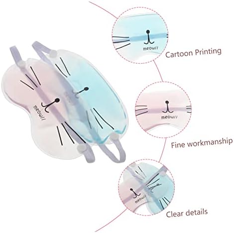 מסכת קרח מסכת קרח מרוחקת 2 יחידות צלליות קוריאנית משוקללת מסכת שינה משוקללת קומפרס קרס סימון שינה כיסוי עיניים שימוש