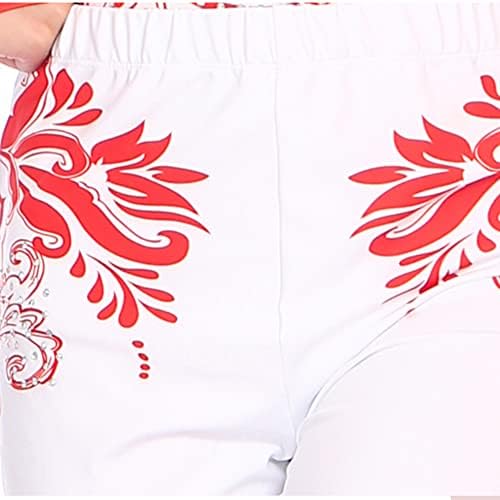 אדום לבן דפוס חליפת הדפסת אקרובטי התעמלות בגדי גוף תחרות אימון חליפת בנות