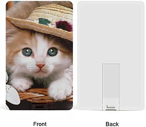 כרטיסי בנק אשראי של בעלי חיים סל לחתול כונן פלאש USB כונן אחסון מקל זיכרון נייד 32 גרם